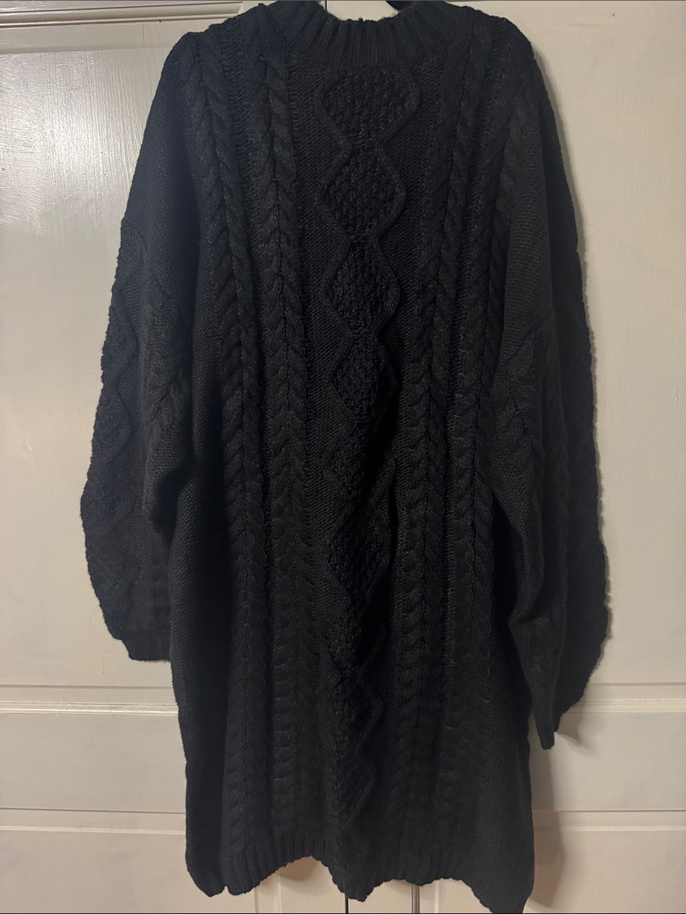 NWT- Forever 21 Black Cable Knit Turtleneck Sweater